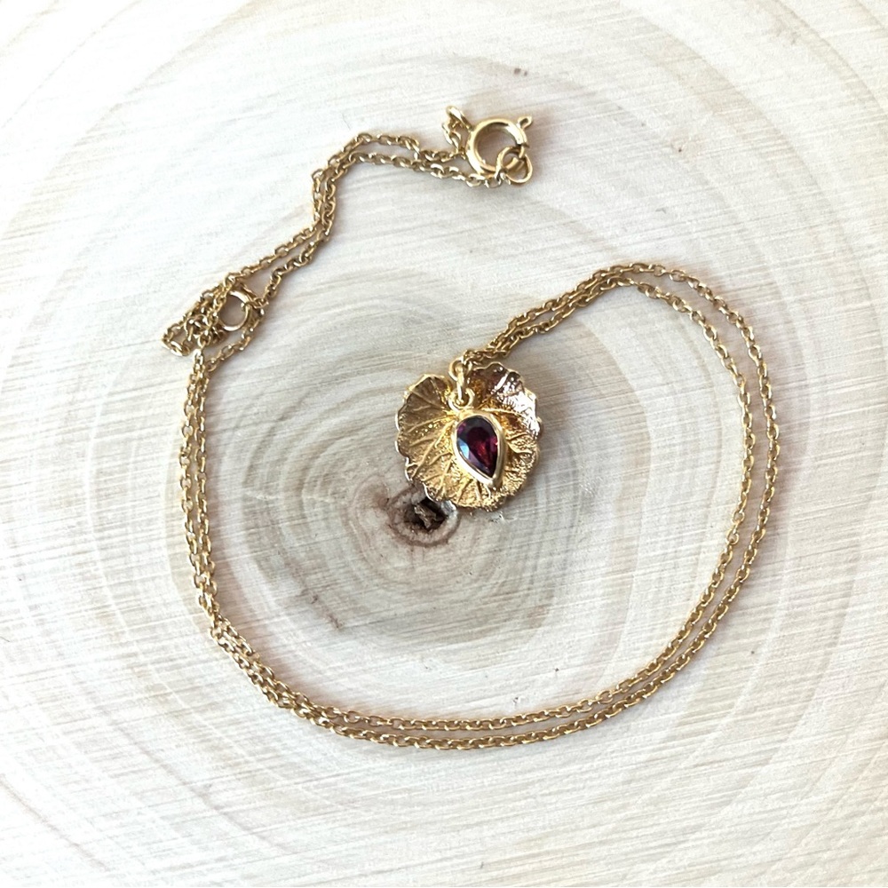 COPY - 14k gold plated, tourmaline necklace - 16” from Anthropologie - Picture 2 of 5